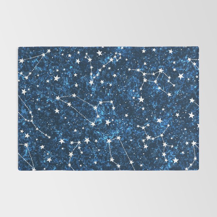 Starry Night Sky Cosmic Constellations Rug Gallery Image 2