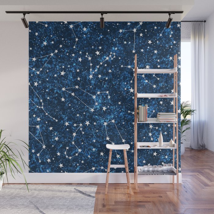 Starry Night Sky Cosmic Constellations Wall Mural Gallery Image 1