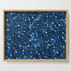 Starry Night Sky Cosmic Constellations Serving Tray Gallery Image 1