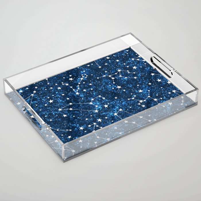 Starry Night Sky Cosmic Constellations Acrylic Tray Gallery Image 1