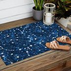 Starry Night Sky Cosmic Constellations Outdoor Rug Gallery Image 2