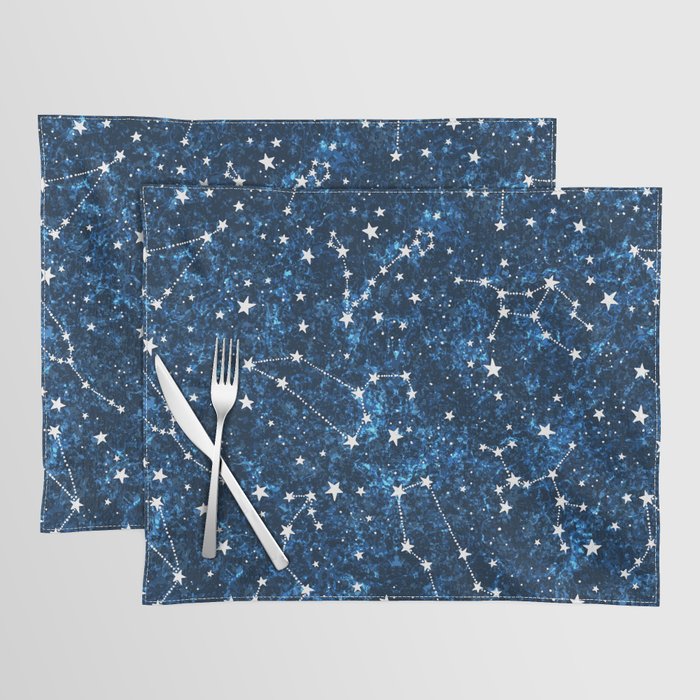 Starry Night Sky Cosmic Constellations Placemat Gallery Image 1