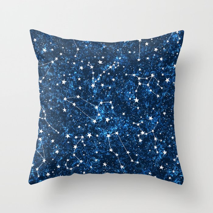 Starry Night Sky Cosmic Constellations Throw Pillow Gallery Image 6