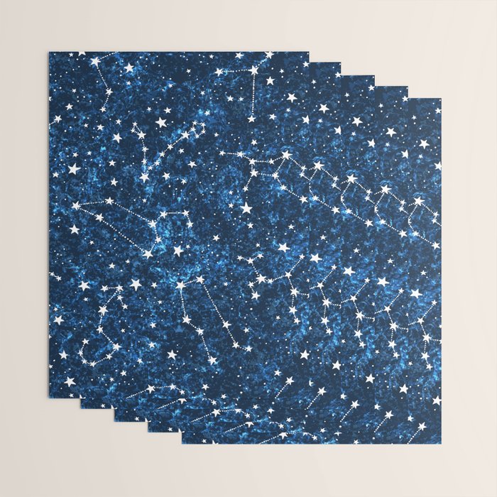Starry Night Sky Cosmic Constellations Wrapping Paper Gallery Image 3