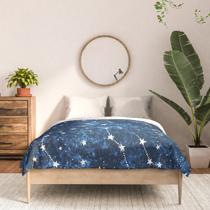 Starry Night Sky Cosmic Constellations Comforter Gallery Image 3