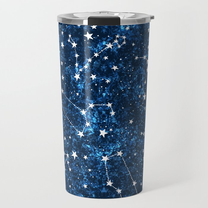 Starry Night Sky Cosmic Constellations Travel Mug Gallery Image 1