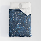 Starry Night Sky Cosmic Constellations Comforter Gallery Image 8
