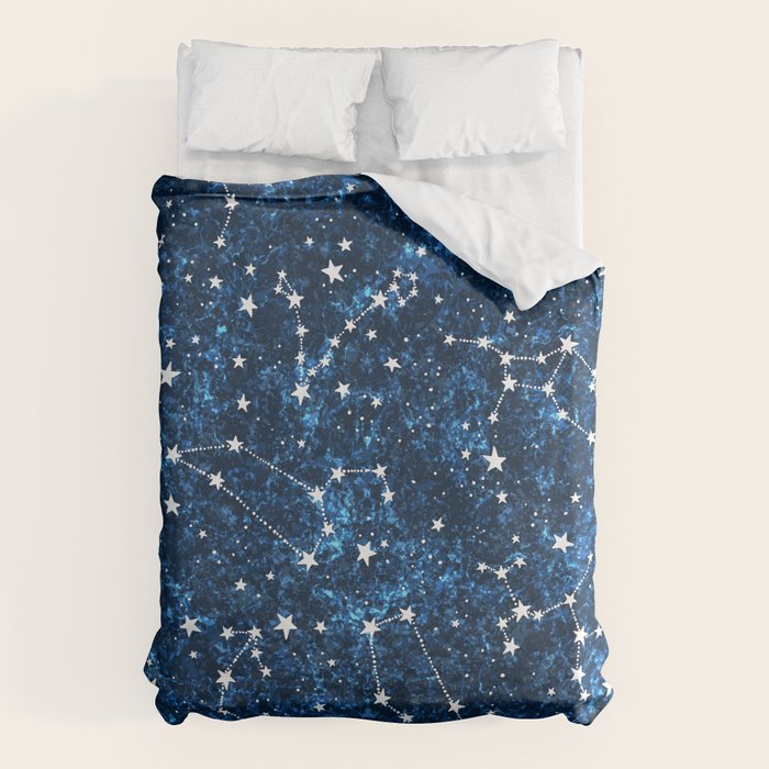 Starry Night Sky Cosmic Constellations Duvet Cover Gallery Image 6