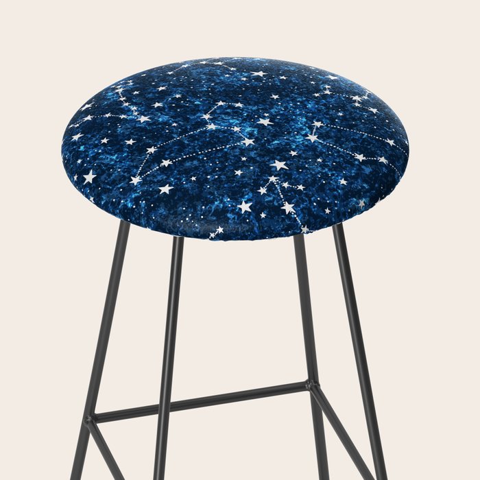 Starry Night Sky Cosmic Constellations Stool Gallery Image 2
