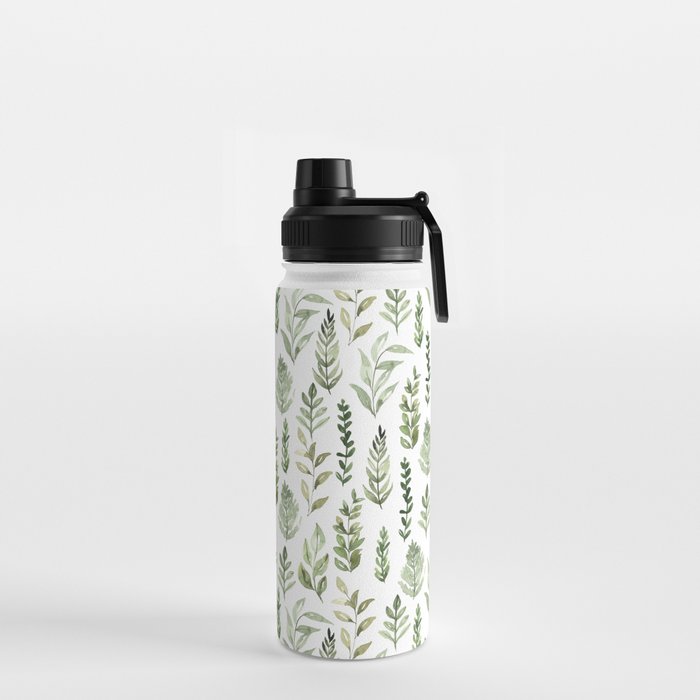 Watercolor leaves Water Bottle Gallery Image 2