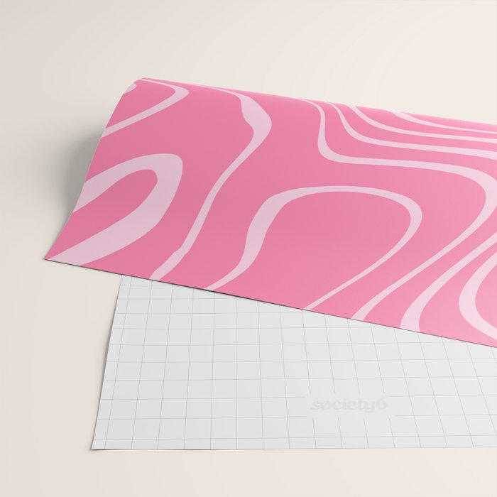 Pink Abstract Swirl Pattern Wrapping Paper Gallery Image 2