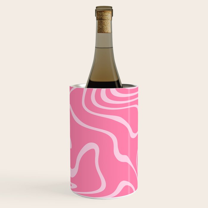 Pink Abstract Swirl Pattern Wine Chiller Gallery Image 2