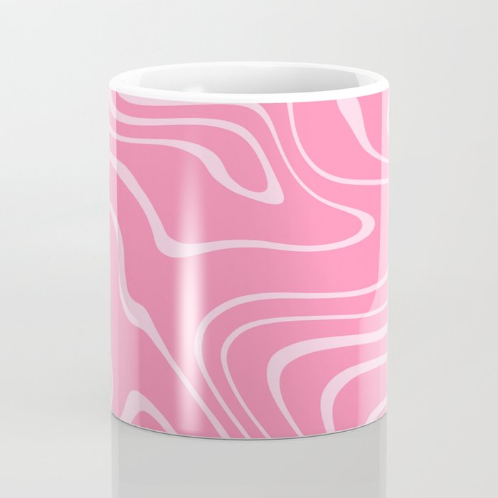 Pink Abstract Swirl Pattern Coffee Mug Gallery Image 4