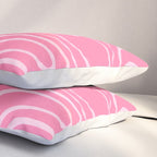 Pink Abstract Swirl Pattern Pillow Sham Gallery Image 3