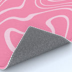 Pink Abstract Swirl Pattern Rug Gallery Image 4