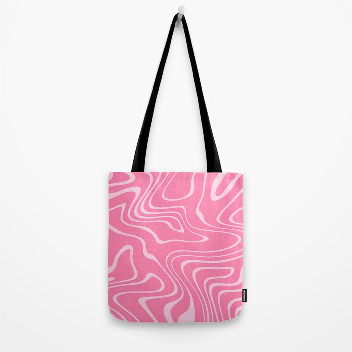 Pink Abstract Swirl Pattern Tote Bag Gallery Image 2