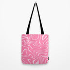 Pink Abstract Swirl Pattern Tote Bag Gallery Image 2