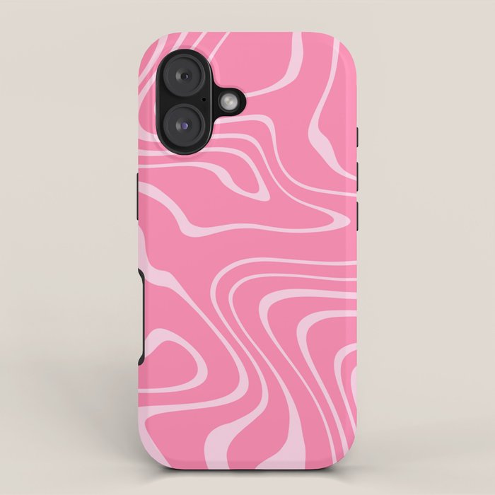 Pink Abstract Swirl Pattern iPhone Case Gallery Image 1