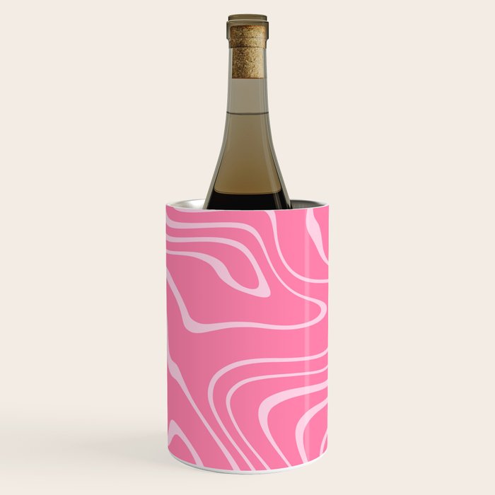 Pink Abstract Swirl Pattern Wine Chiller Gallery Image 1