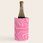 Pink Abstract Swirl Pattern Wine Chiller Gallery Image 1