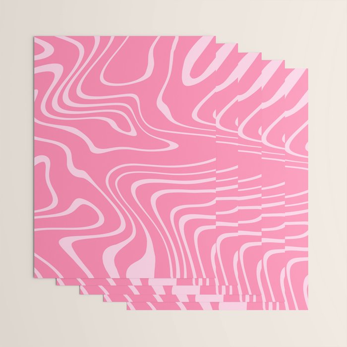 Pink Abstract Swirl Pattern Wrapping Paper Gallery Image 3