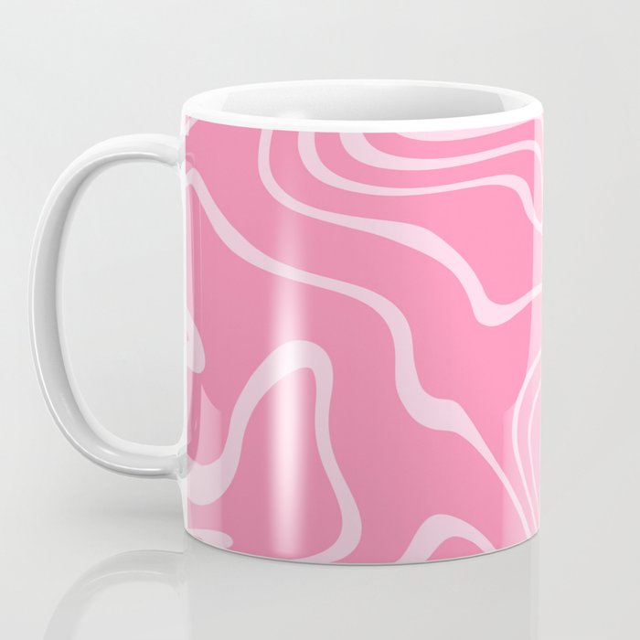 Pink Abstract Swirl Pattern Coffee Mug Gallery Image 3