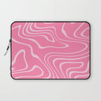 Pink Abstract Swirl Pattern Laptop Sleeve Gallery Image 1
