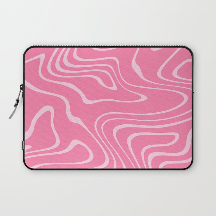 Pink Abstract Swirl Pattern Laptop Sleeve Gallery Image 1