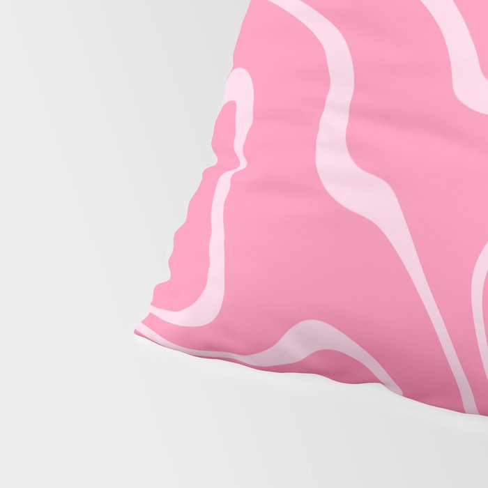 Pink Abstract Swirl Pattern Pillow Sham Gallery Image 4