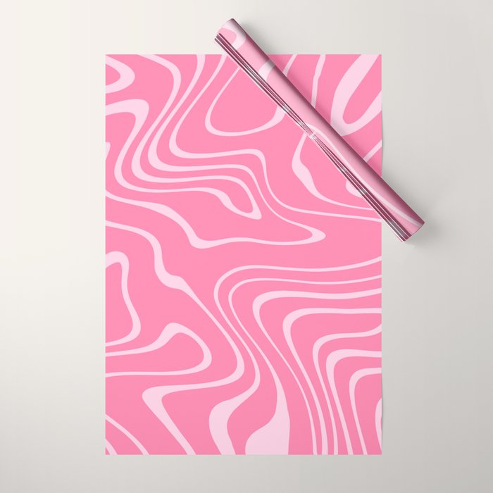Pink Abstract Swirl Pattern Wrapping Paper Gallery Image 1