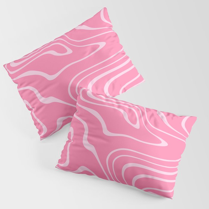 Pink Abstract Swirl Pattern Pillow Sham Gallery Image 1