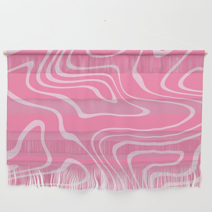 Pink Abstract Swirl Pattern Wall Hanging Gallery Image 1