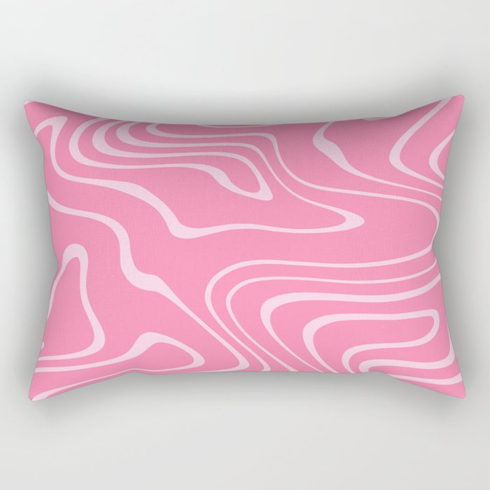 Pink Abstract Swirl Pattern Rectangular Pillow Gallery Image 1