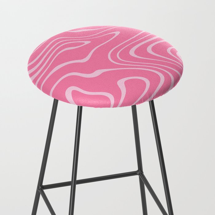 Pink Abstract Swirl Pattern Stool Gallery Image 2