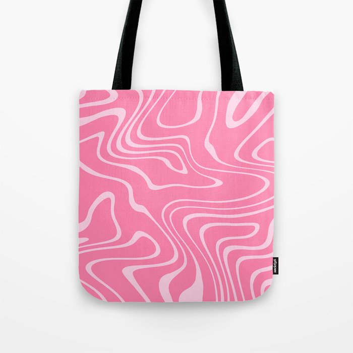 Pink Abstract Swirl Pattern Tote Bag Gallery Image 1