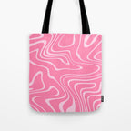Pink Abstract Swirl Pattern Tote Bag Gallery Image 1