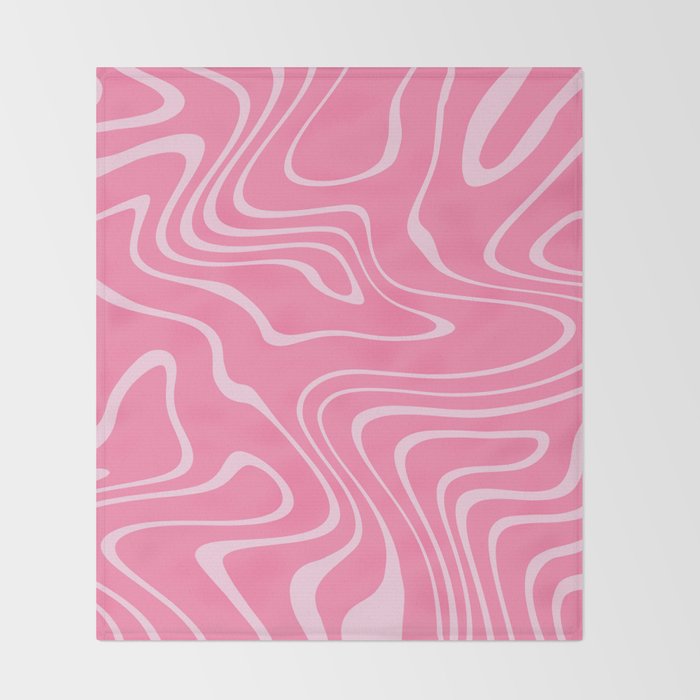 Pink Abstract Swirl Pattern Throw Blanket Gallery Image 2