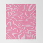 Pink Abstract Swirl Pattern Throw Blanket Gallery Image 2