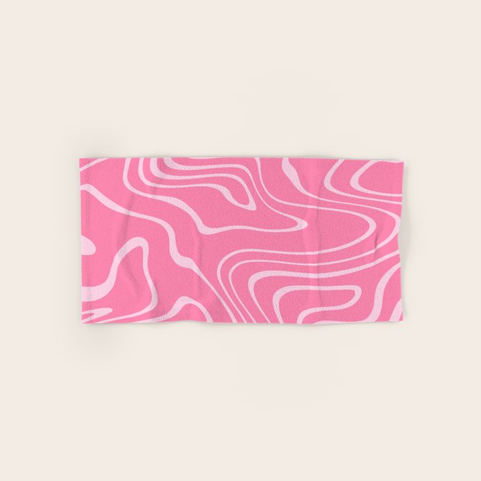 Pink Abstract Swirl Pattern Bath Towel Gallery Image 1