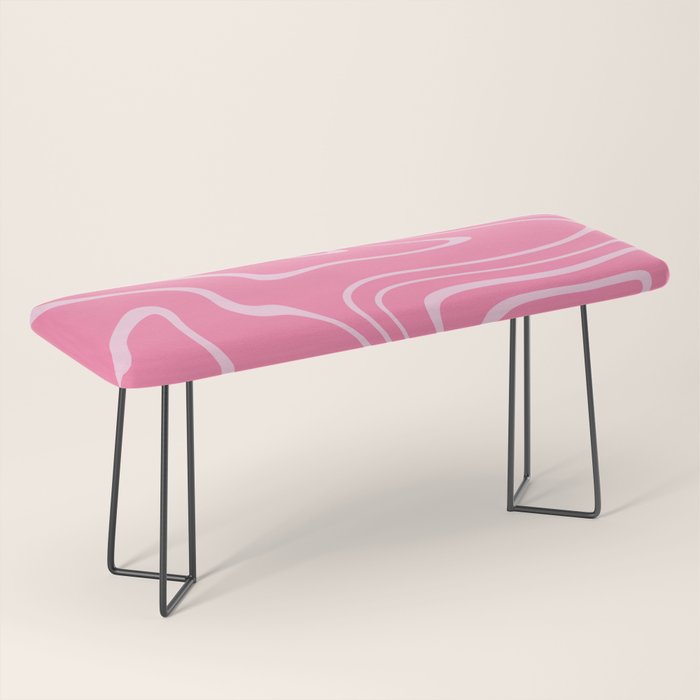 Pink Abstract Swirl Pattern Bench Gallery Image 1