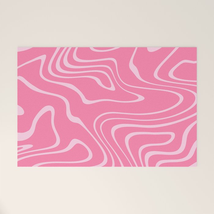 Pink Abstract Swirl Pattern Welcome Mat Gallery Image 1