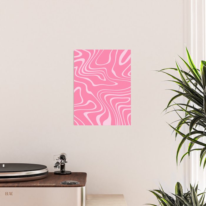 Pink Abstract Swirl Pattern Poster Gallery Image 2