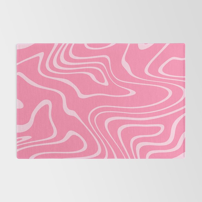 Pink Abstract Swirl Pattern Rug Gallery Image 2