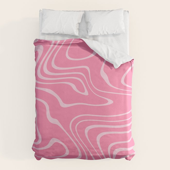 Pink Abstract Swirl Pattern Duvet Cover Gallery Image 1