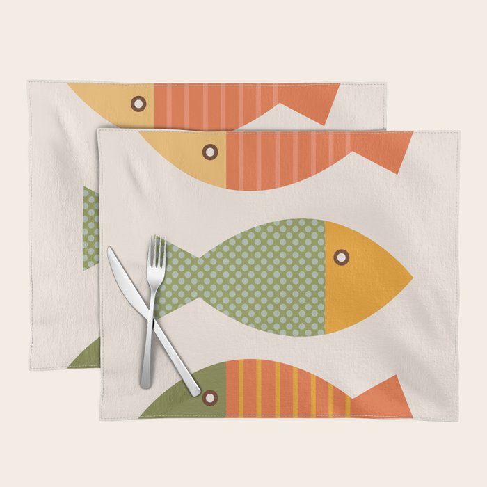 Geometrical Fish Placemat Gallery Image 1