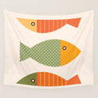 Geometrical Fish Wall Tapestry Gallery Image 4