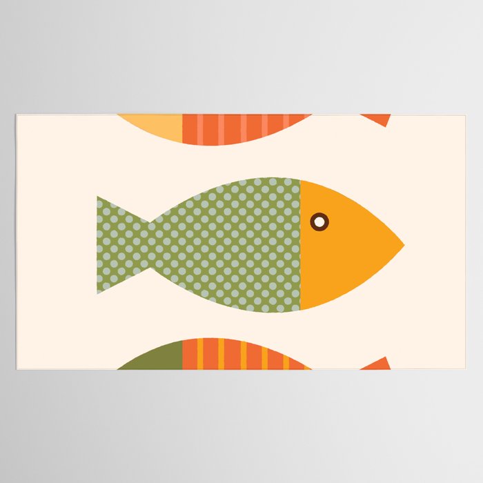 Geometrical Fish Tablecloth Gallery Image 2