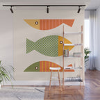 Geometrical Fish Wall Mural Gallery Image 1