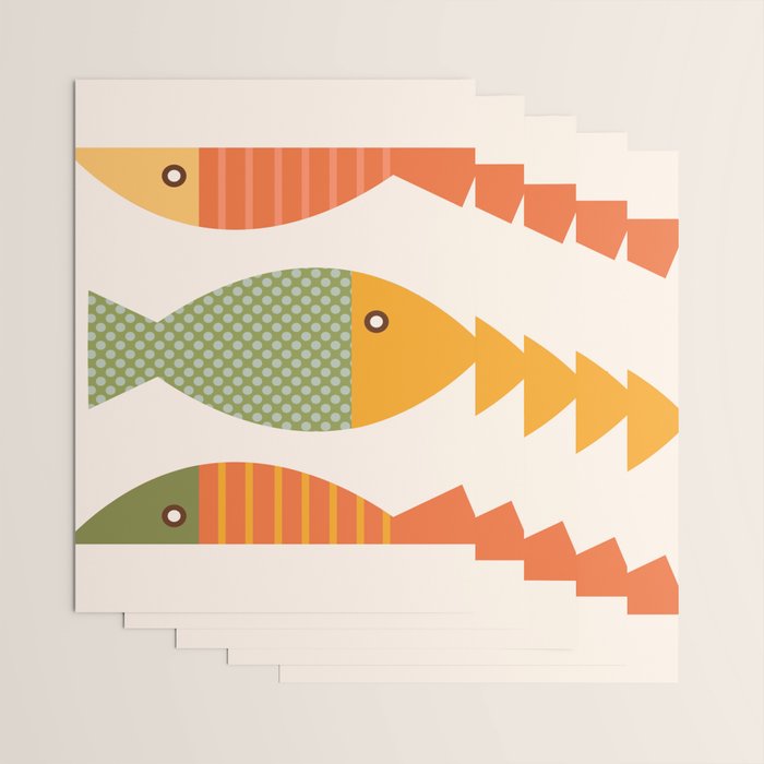 Geometrical Fish Wrapping Paper Gallery Image 3