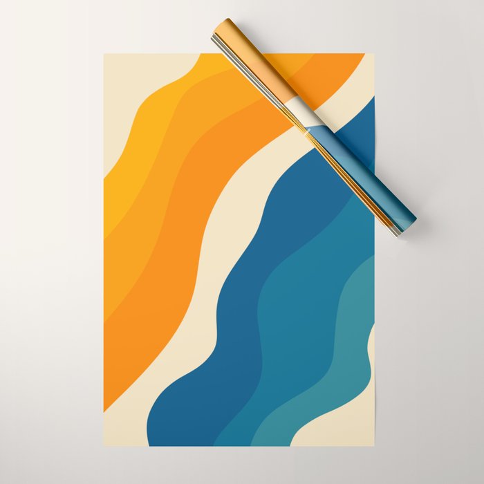 Minimalist abstract waves Wrapping Paper Gallery Image 1